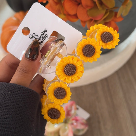 Sunflower Claw Clips