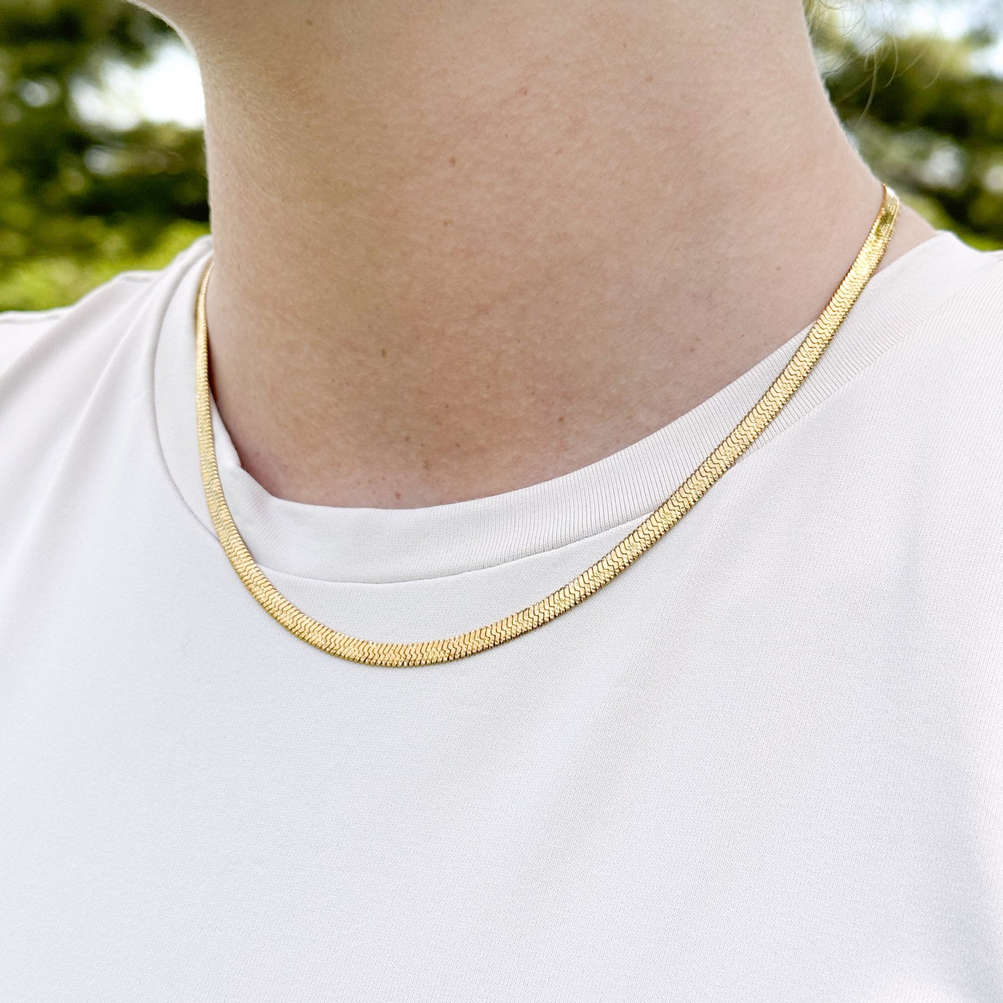Snake Flat chain Necklace