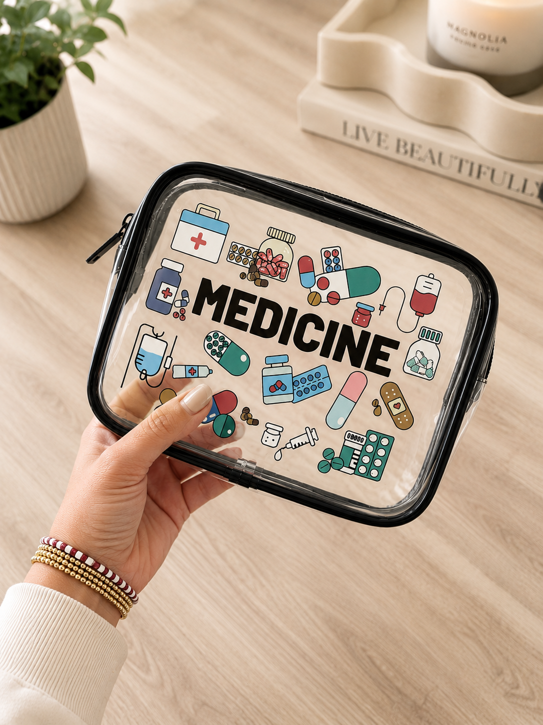 Transparent Medicine Organizer Pouch