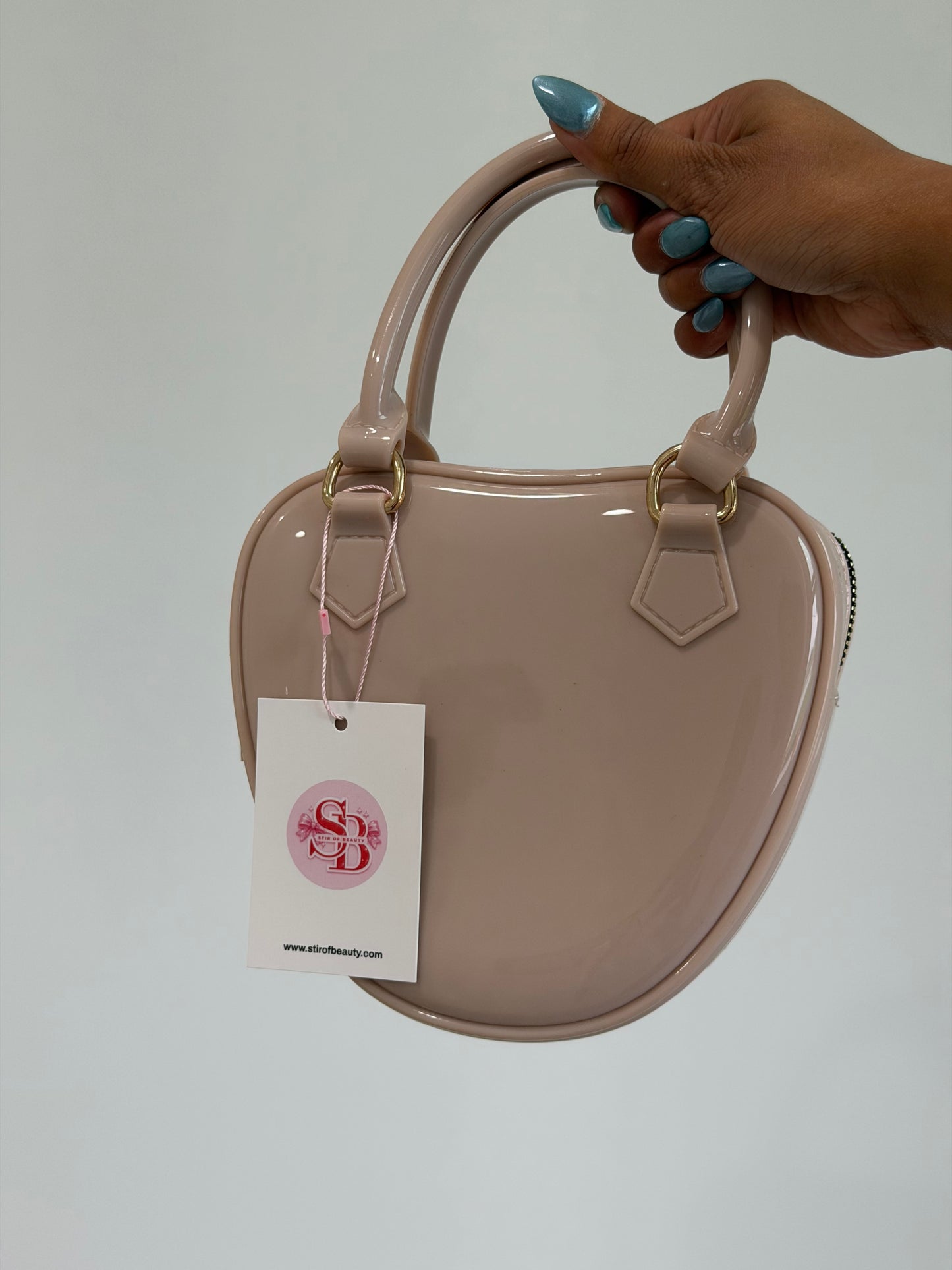 Heart-Shaped Jelly Purse With Chain