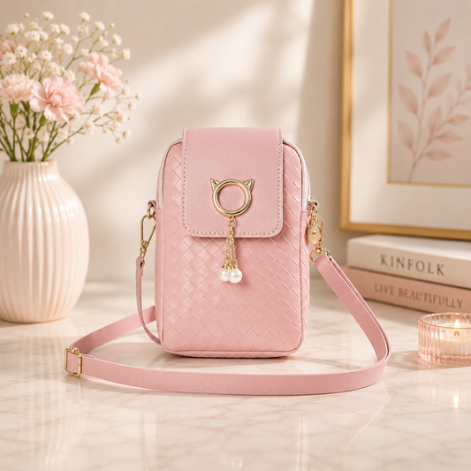 Weave Phone Crossbody Pouch