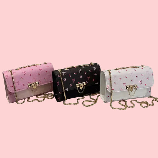 Flower & Bows Shoulder Bags ( 3 Colors Available )