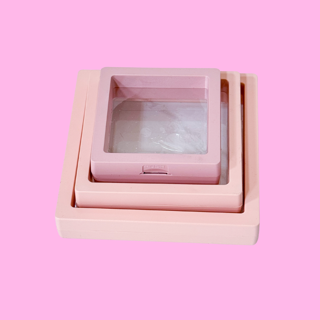 Blush Pink Square Jewelry Storage