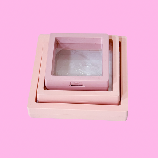 Blush Pink Square Jewelry Storage