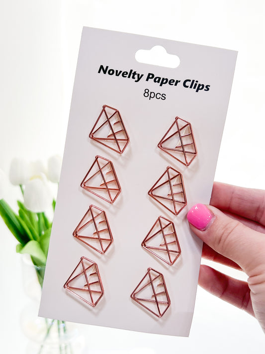 Diamond Paper Clips ( 8 pcs )