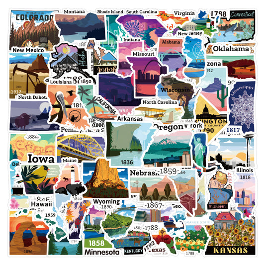 50 States Stickers