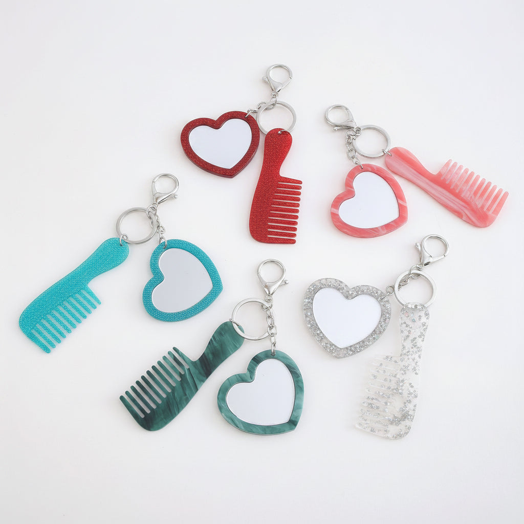 Mini Mirror & Brush Bag Charm