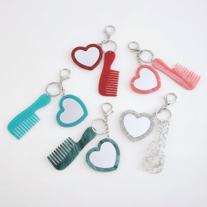 Mini Mirror & Brush Bag Charm