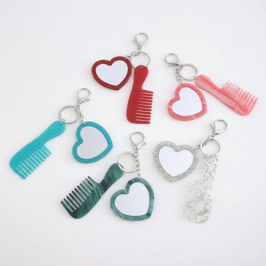 Mini Mirror & Brush Bag Charm