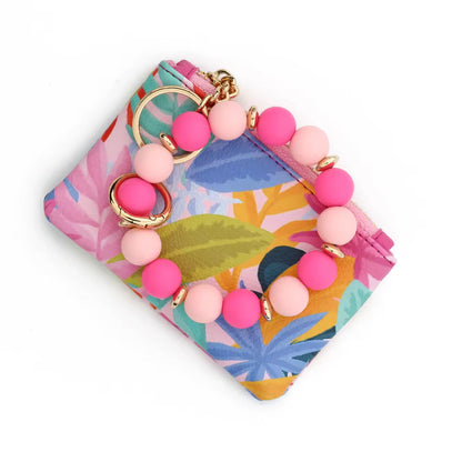 Removable Beaded Wristlet Zip Pouch