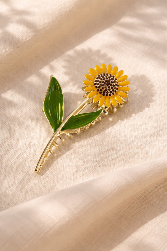 Sunflower Hair Claw Clip