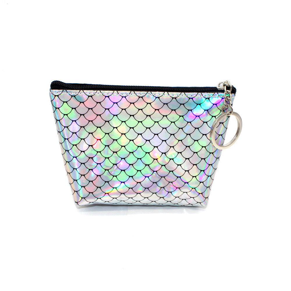 Mermaid Holographic Coin Pouch Keychain
