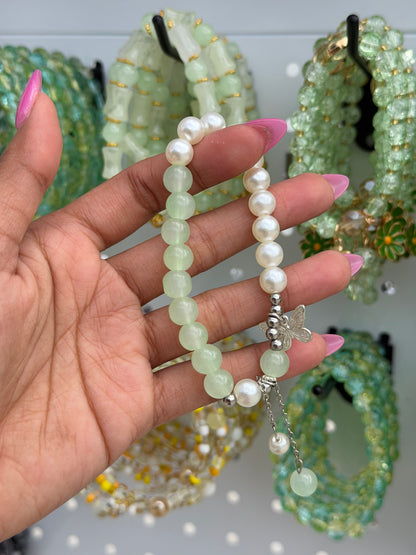 New Green Theme Beaded Bracelet
