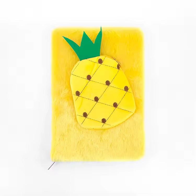 Pineapple 2-in-1 Plush Notebook ( Detachable coin purse )