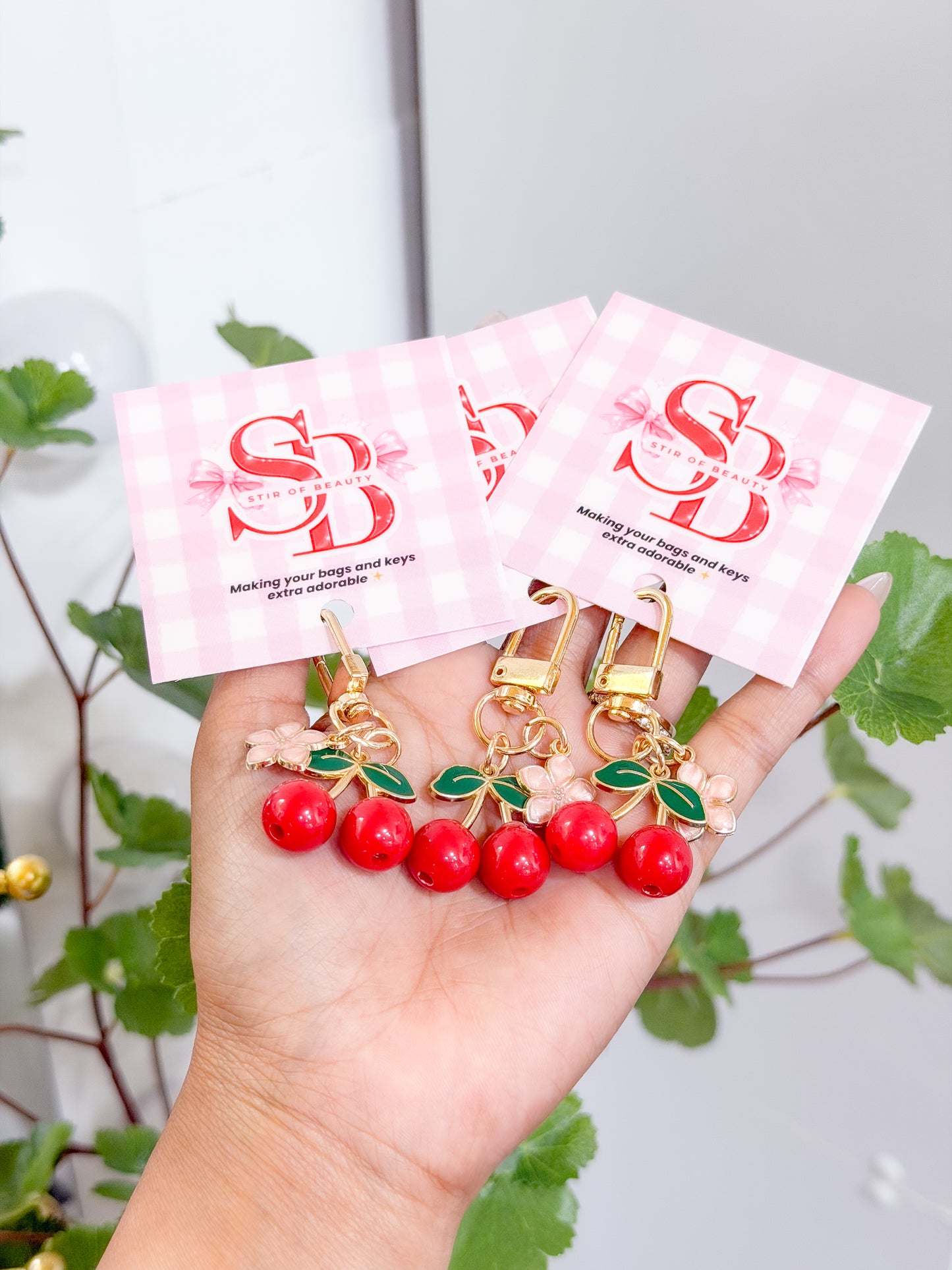 🍒 Cherry Sweetheart Bag Charm