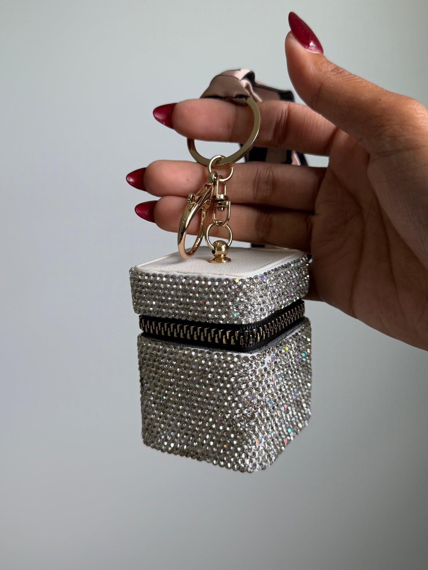 Rhinestone Mini Storage Bag Charm
