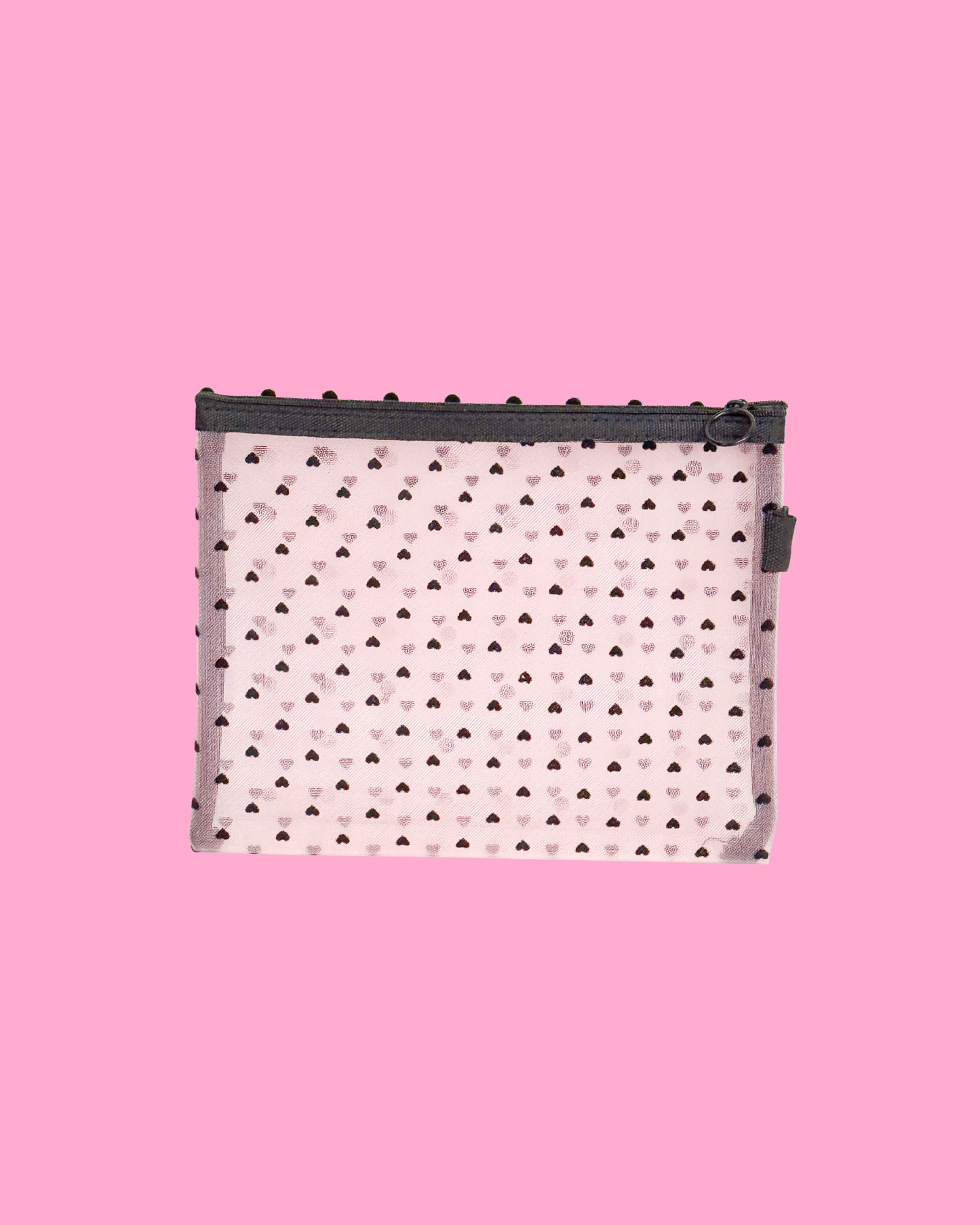 Heart Mesh Makeup Bag