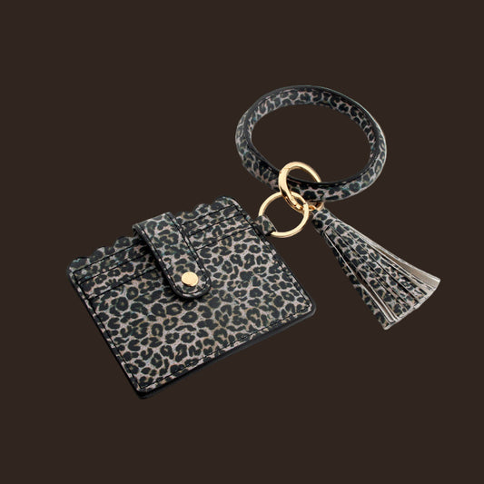 Leopard Wristlet Card Wallet