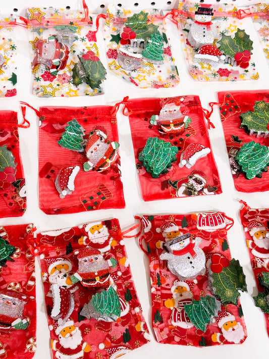 Surprise Christmas Small Hair Claws Set