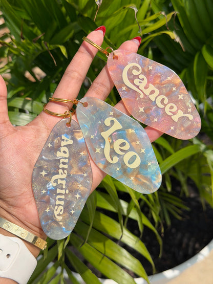 Zodiac Sign Motel Keychains