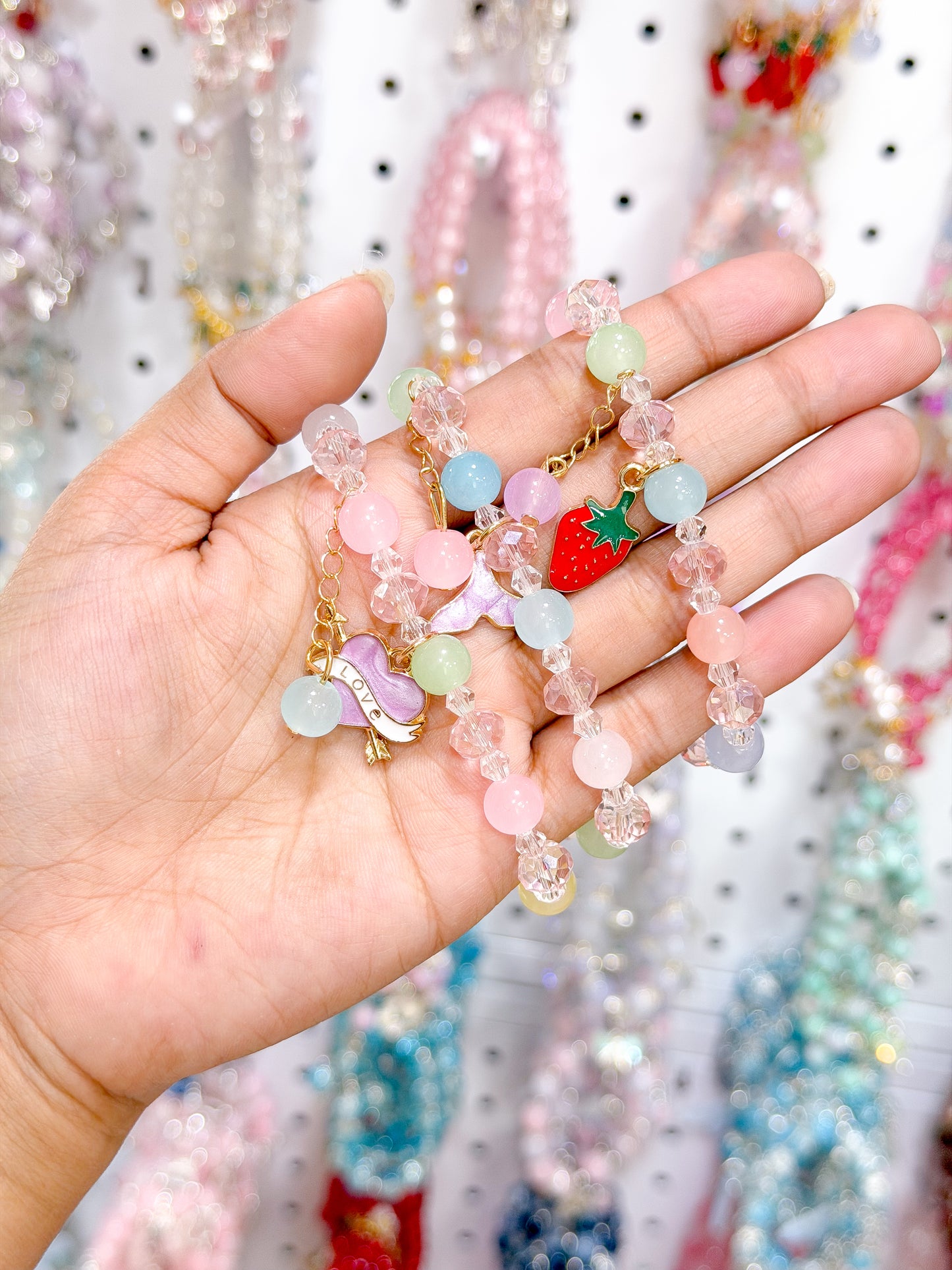 Multi-Color Lucky Charm Beaded Bracelet
