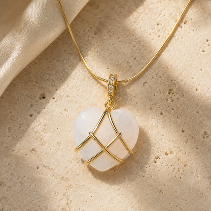 Love Wrapped Heart Pendant Necklace