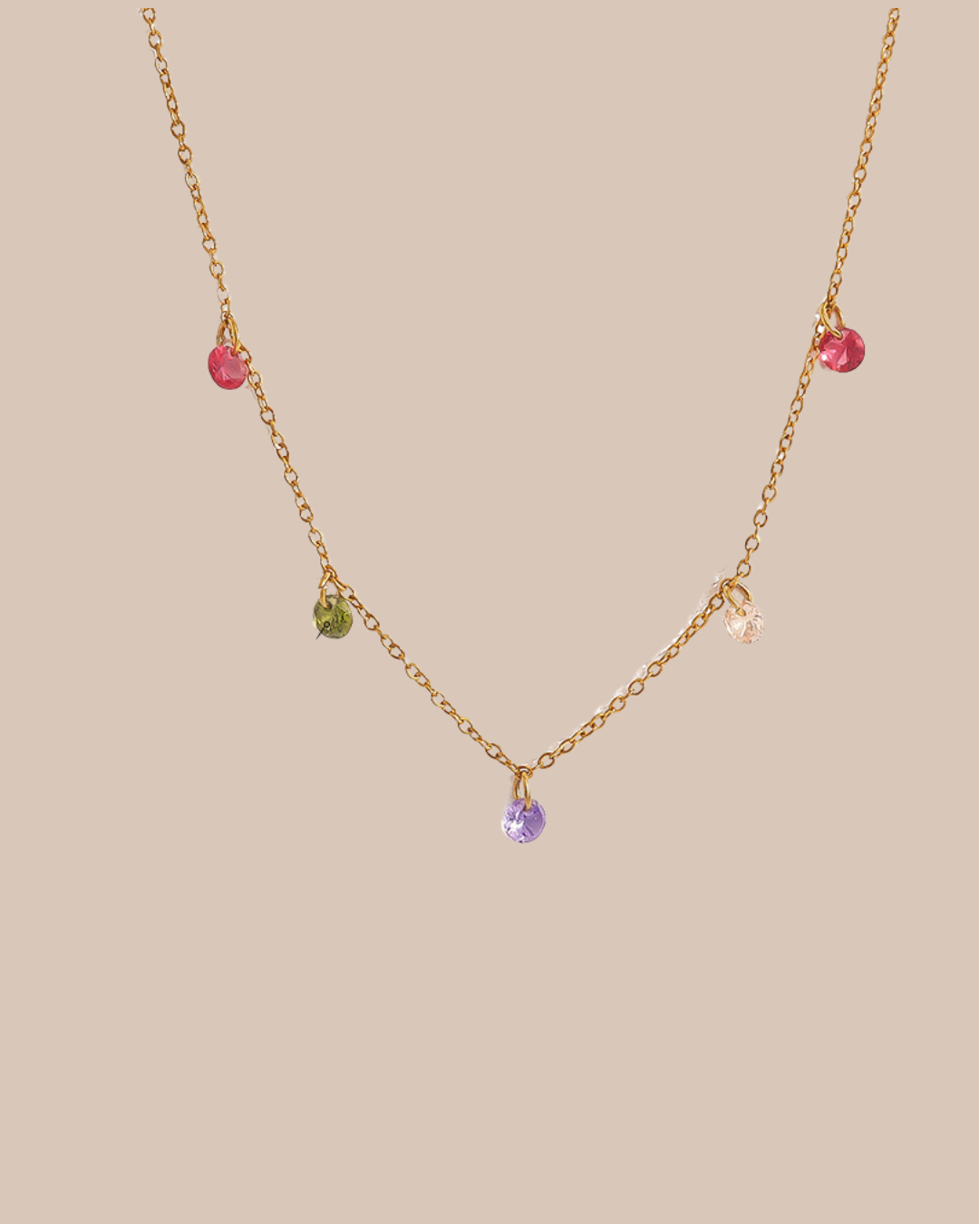 Rainbow Drops Necklace