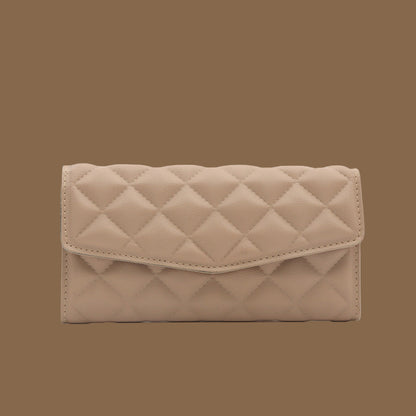 Diamond Quilted Long Wallet ( 2 Colors Available )