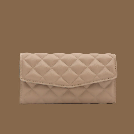 Diamond Quilted Long Wallet ( 2 Colors Available )