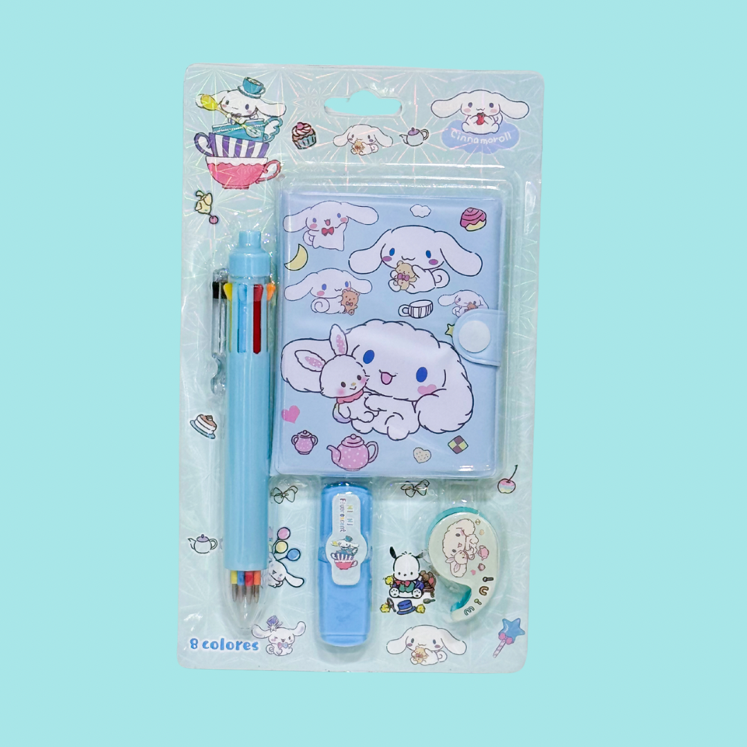 Kawaii Stationery Set ( 4 Pcs ) - Available in 7 Styles