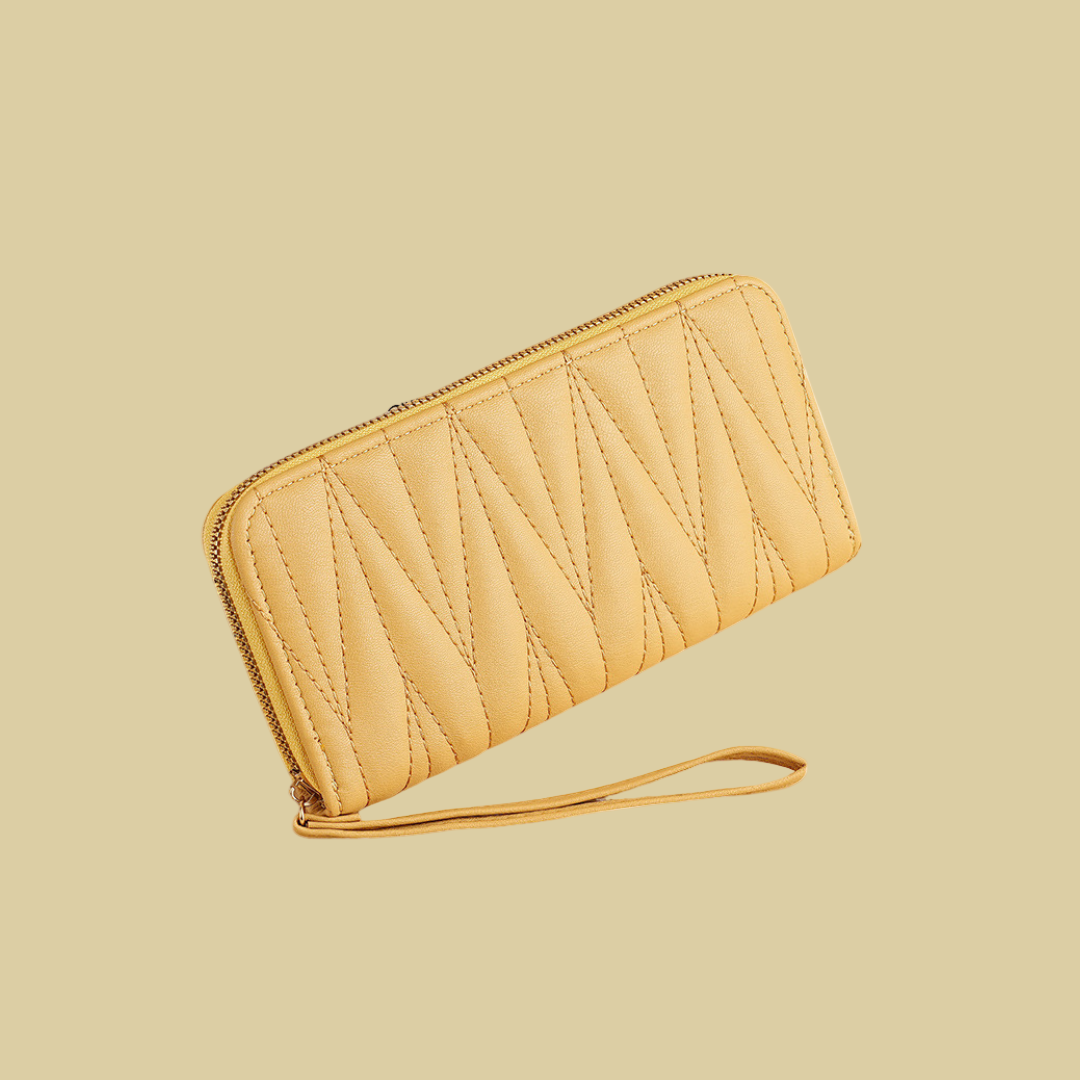 Zigzag Quilted Long Wallet ( 3 Colors Available )