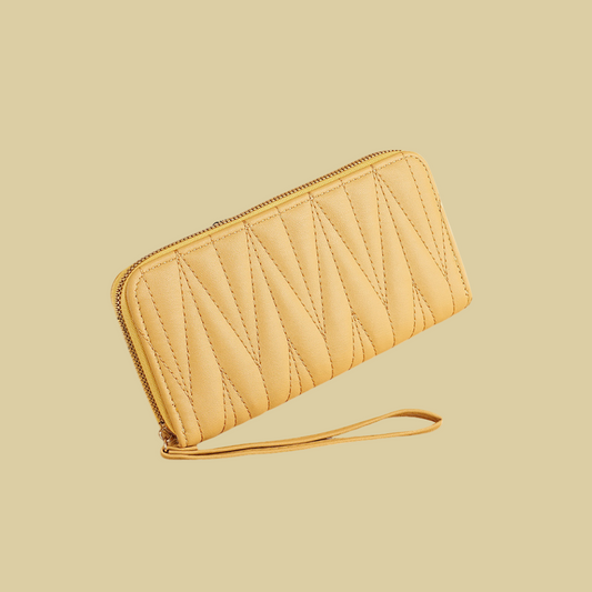 Zigzag Quilted Long Wallet ( 3 Colors Available )