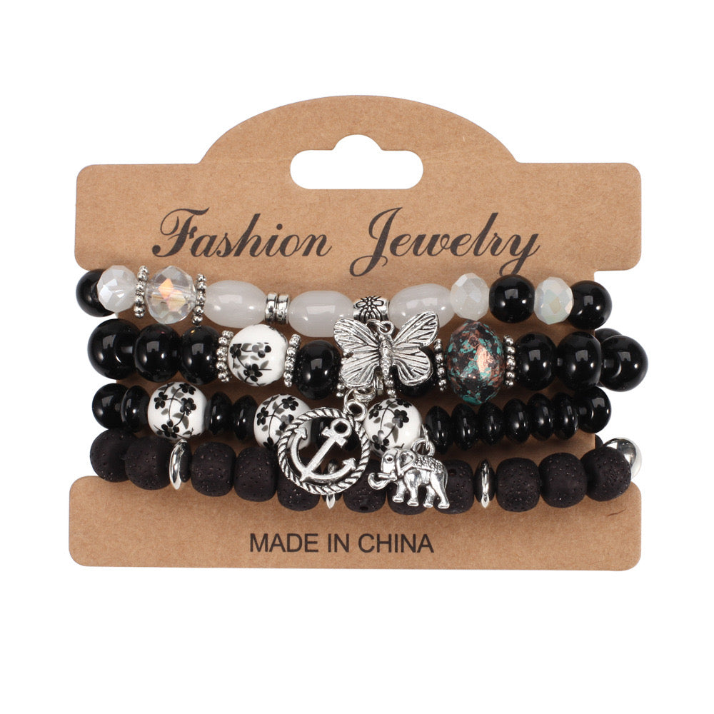 Butterfly Crystal Layered Bracelets ( 3 colors available )