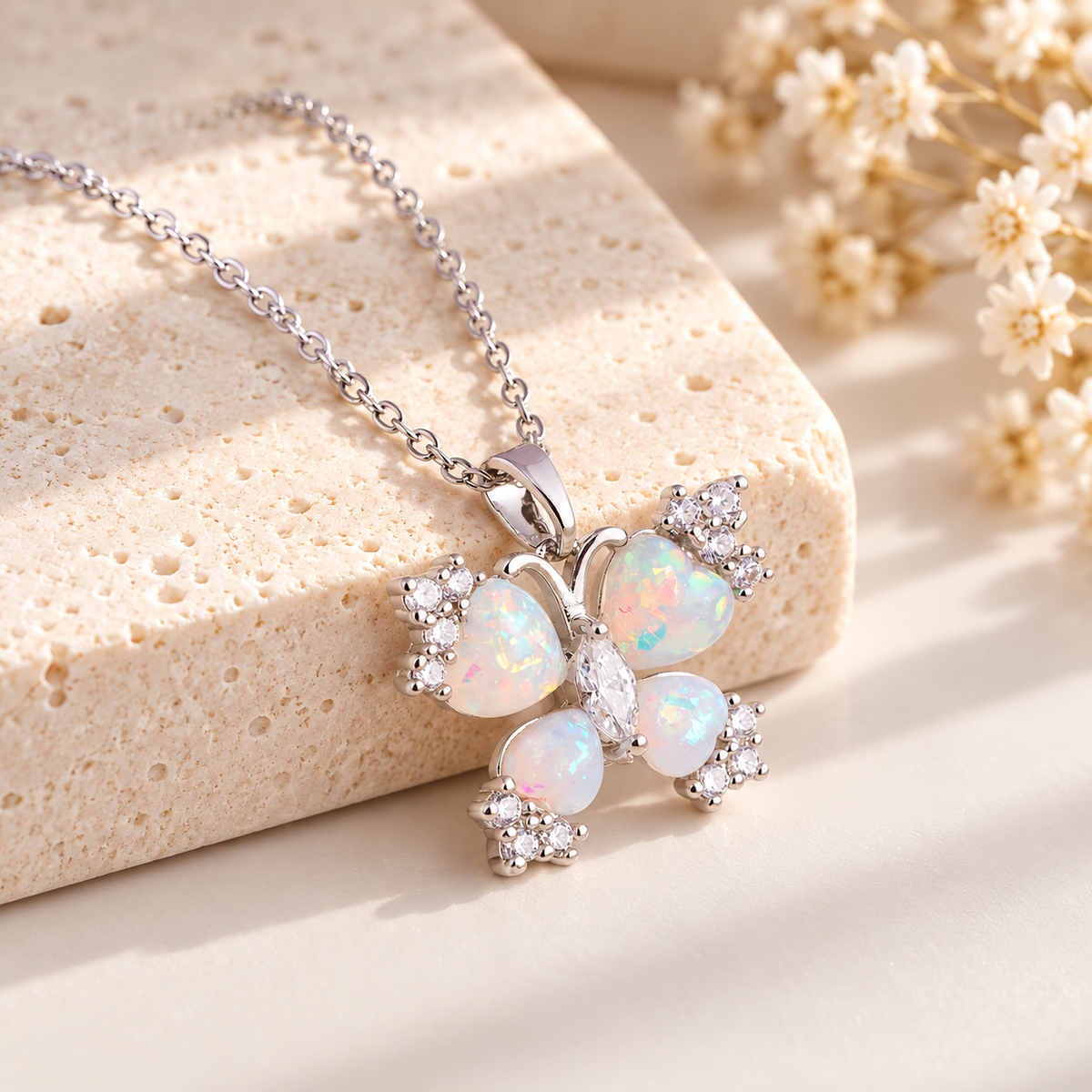 Iridescent Butterfly Necklace
