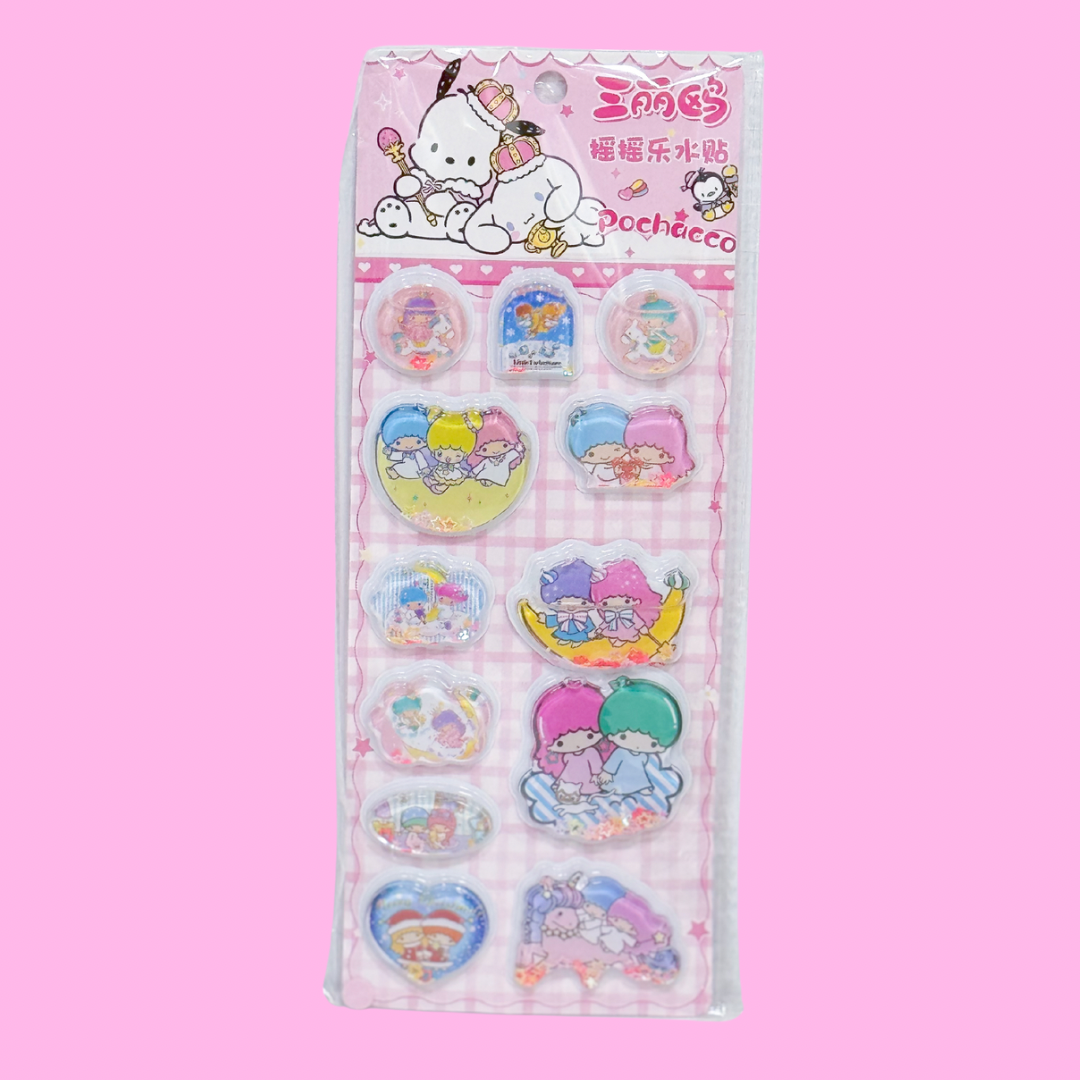 Puffy Cartoon Stickers ( 8 Styles Available  )