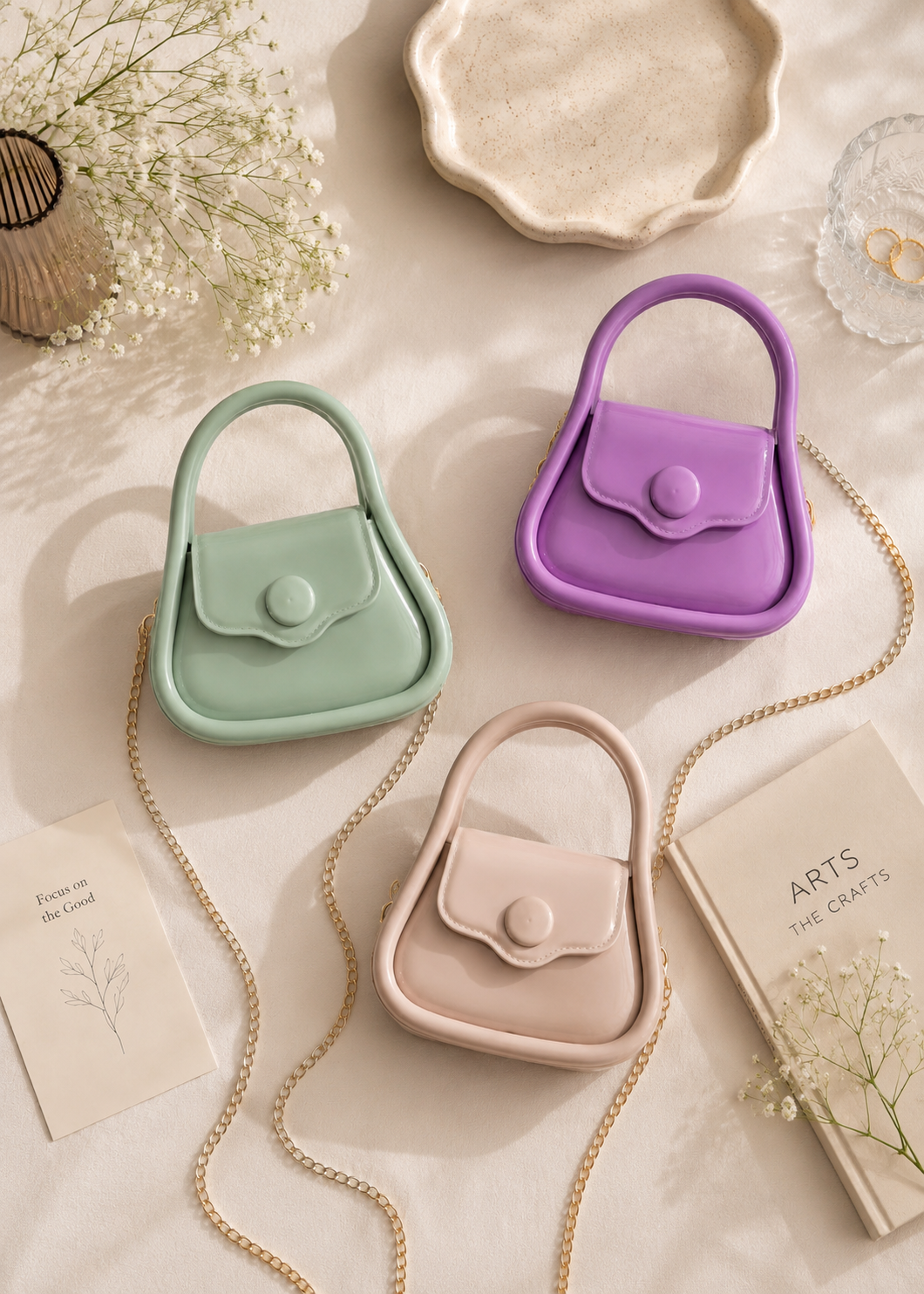 The Mila Glossy Mini Crossbody Purse