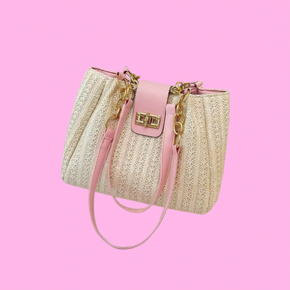 Knit Woven Handbag