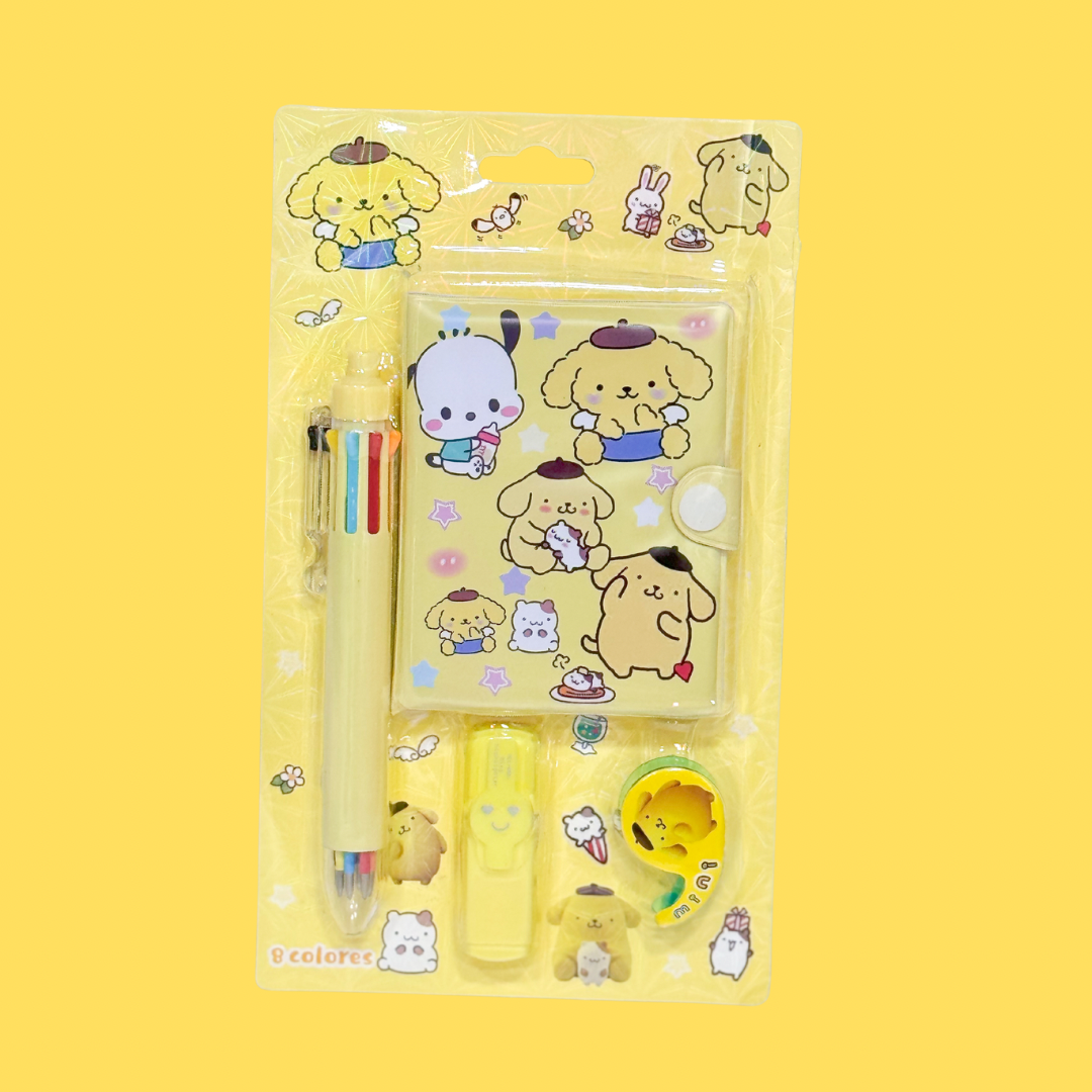 Kawaii Stationery Set ( 4 Pcs ) - Available in 7 Styles