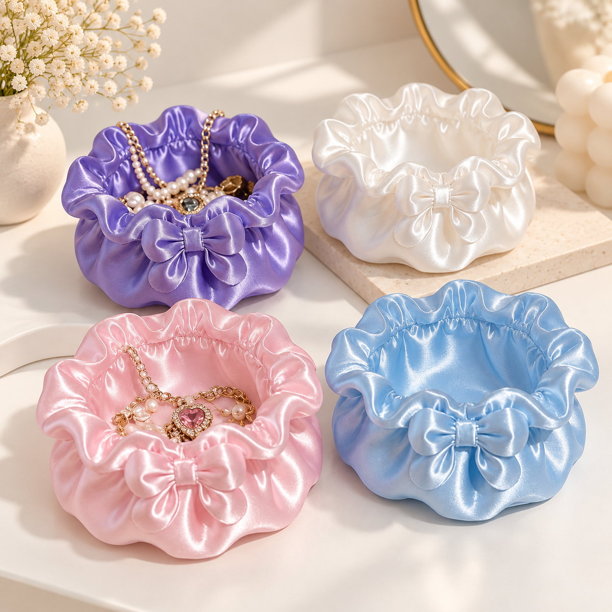 Coquette Bow Jewelry Organizer Tray