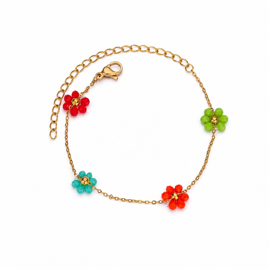 Multi-Color Daisy Bracelet