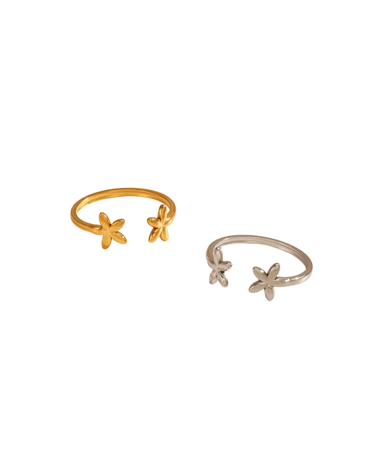 Flower Hug Ring ( Gold & Silver )