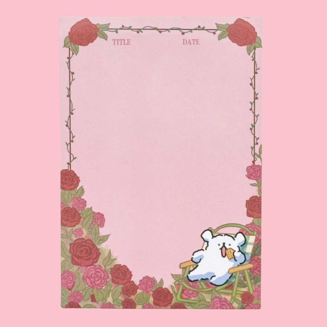 Sweet Rose Memo Pad