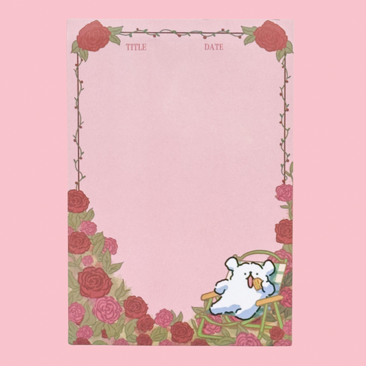 Sweet Rose Memo Pad