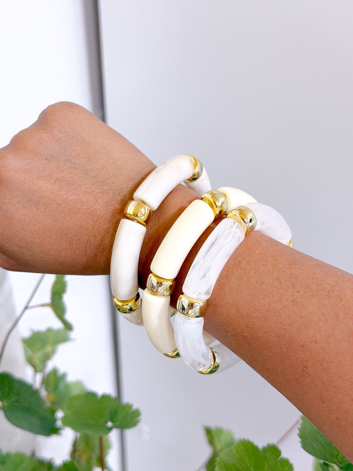 Ivory Sand Beaded Bracelets