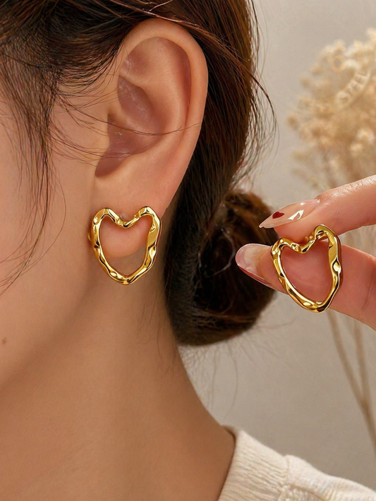 Hallow Love Earrings ( Available in silver )