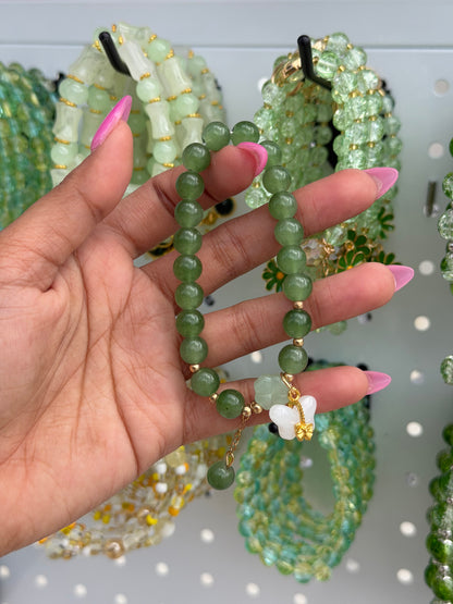 New Green Theme Beaded Bracelet