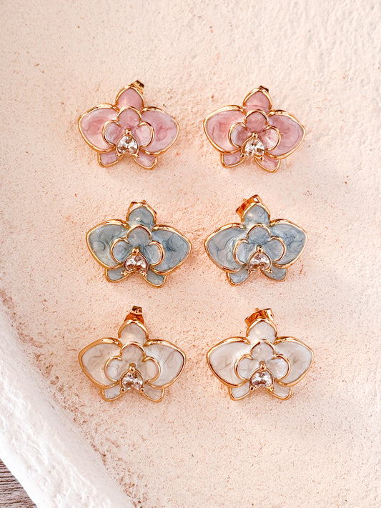 Orchid Stud Earrings