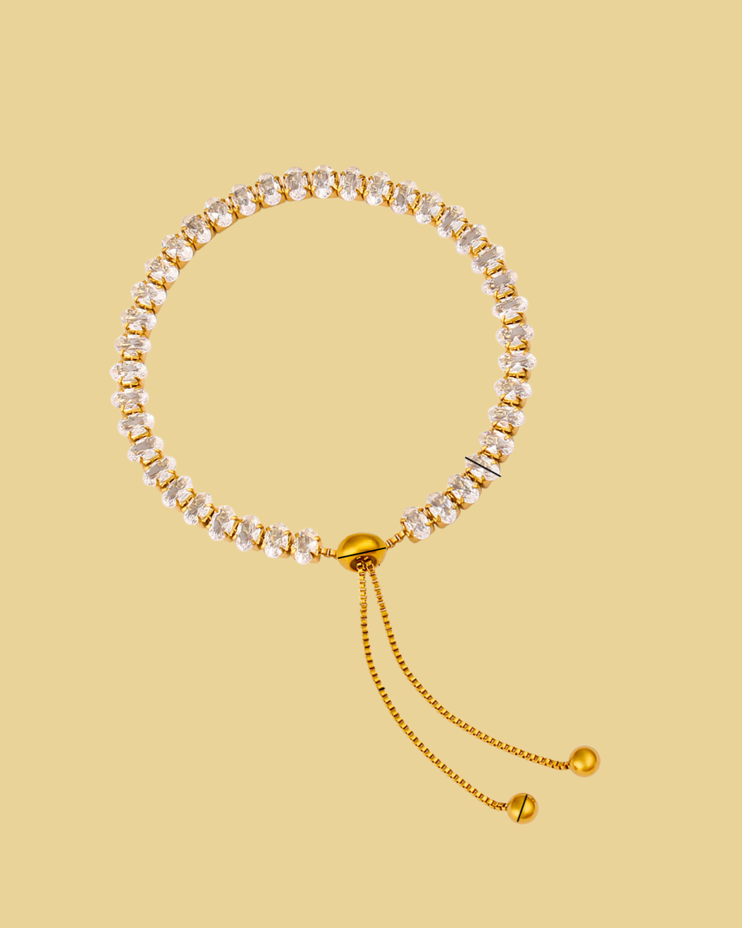 Adjustable Tennis Bracelet ( Gold & Silver )