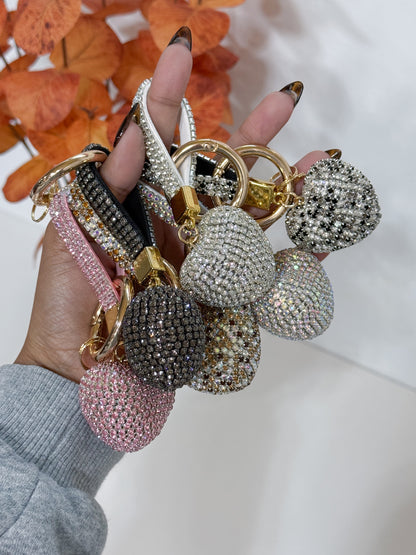 Crystal Heart Bag Charms ( 6 Colors )