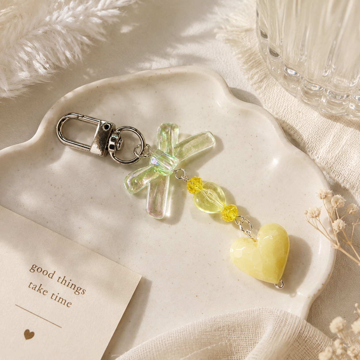 Lemon Love Bow Bag Charm
